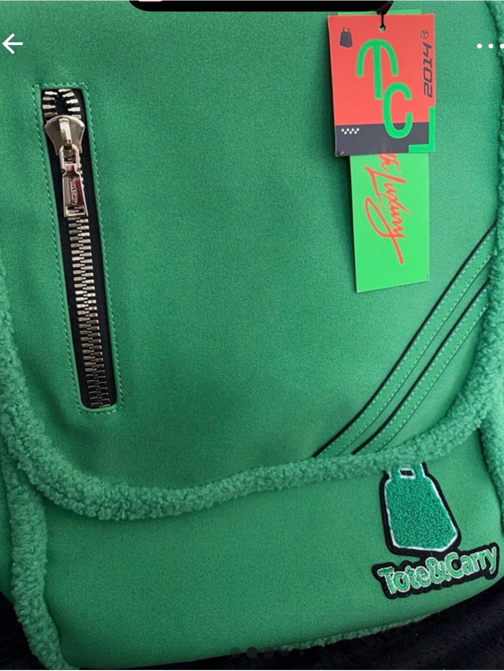 Green Jacket with Sherpa Trim